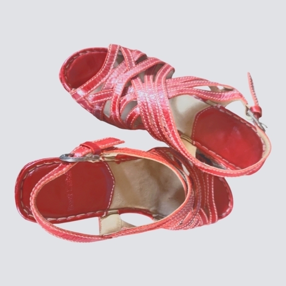 Josef Seibel Women's Julia Red Leather Strappy Adjustable strap Sandals EU 38 - Picture 9 of 10